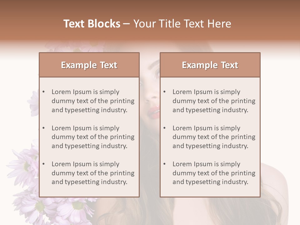 Beautiful Teenager White Background PowerPoint Template