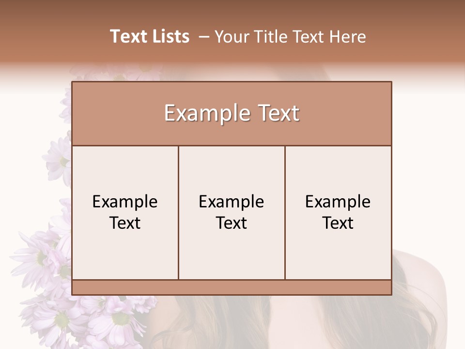 Beautiful Teenager White Background PowerPoint Template