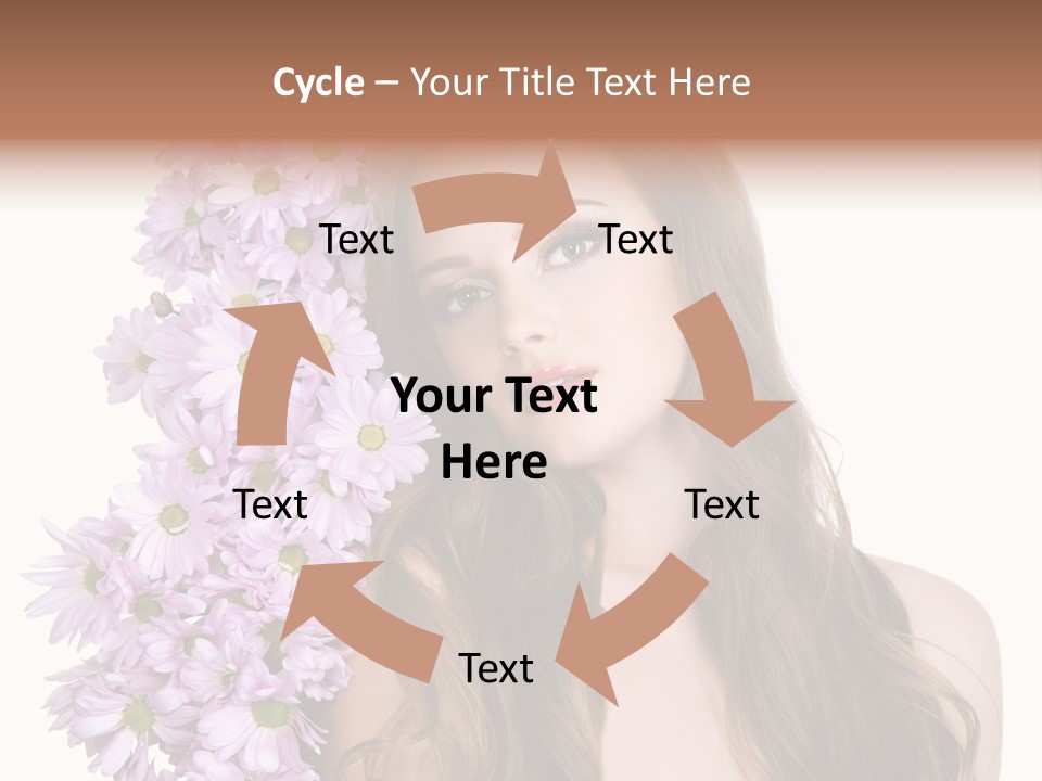 Beautiful Teenager White Background PowerPoint Template