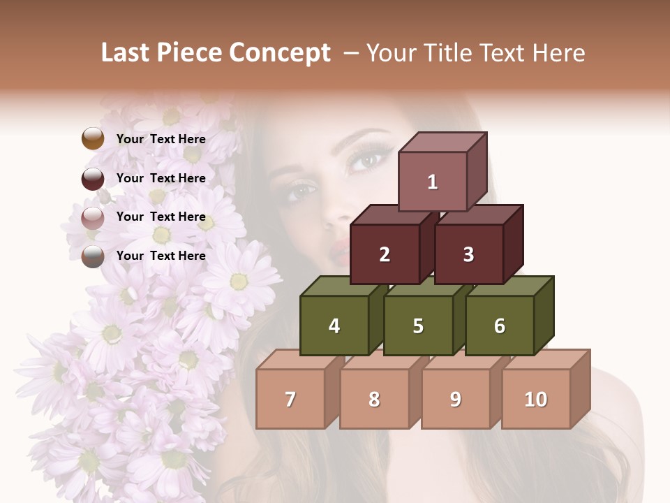 Beautiful Teenager White Background PowerPoint Template