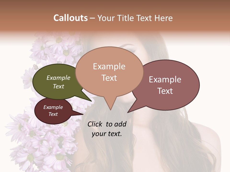 Beautiful Teenager White Background PowerPoint Template