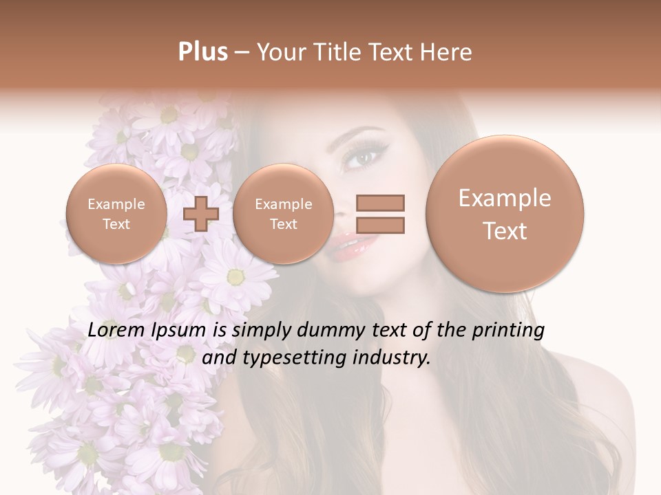 Beautiful Teenager White Background PowerPoint Template