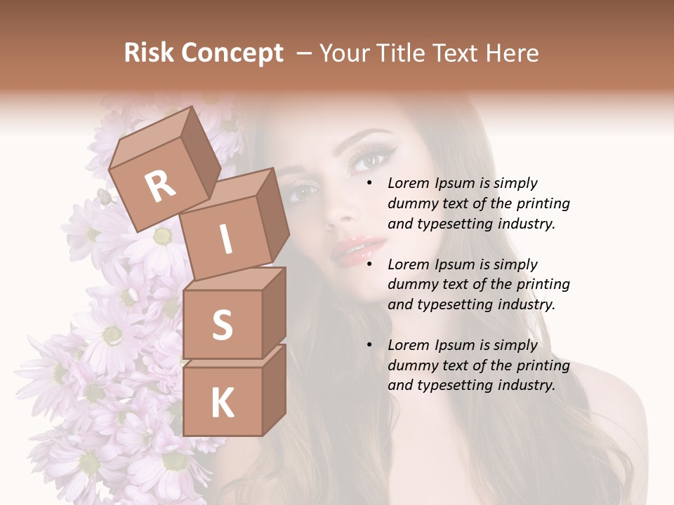 Beautiful Teenager White Background PowerPoint Template