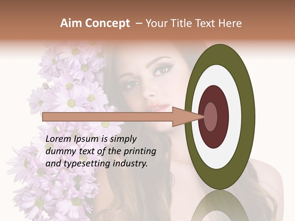 Beautiful Teenager White Background PowerPoint Template