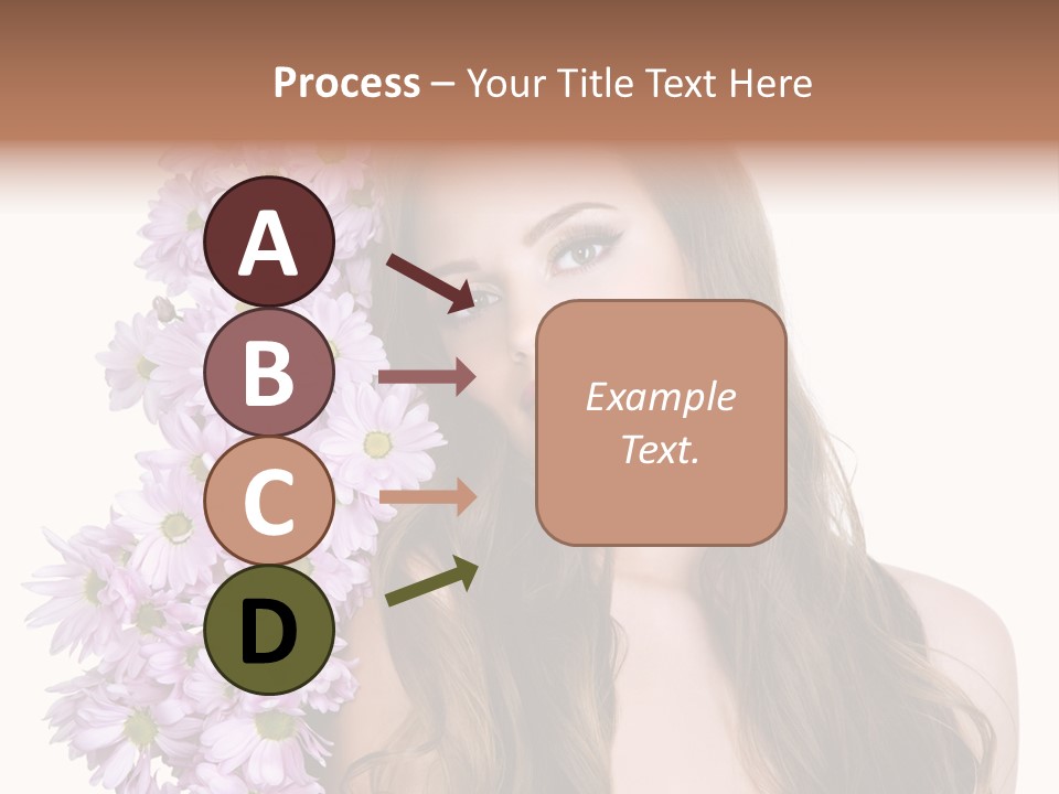 Beautiful Teenager White Background PowerPoint Template