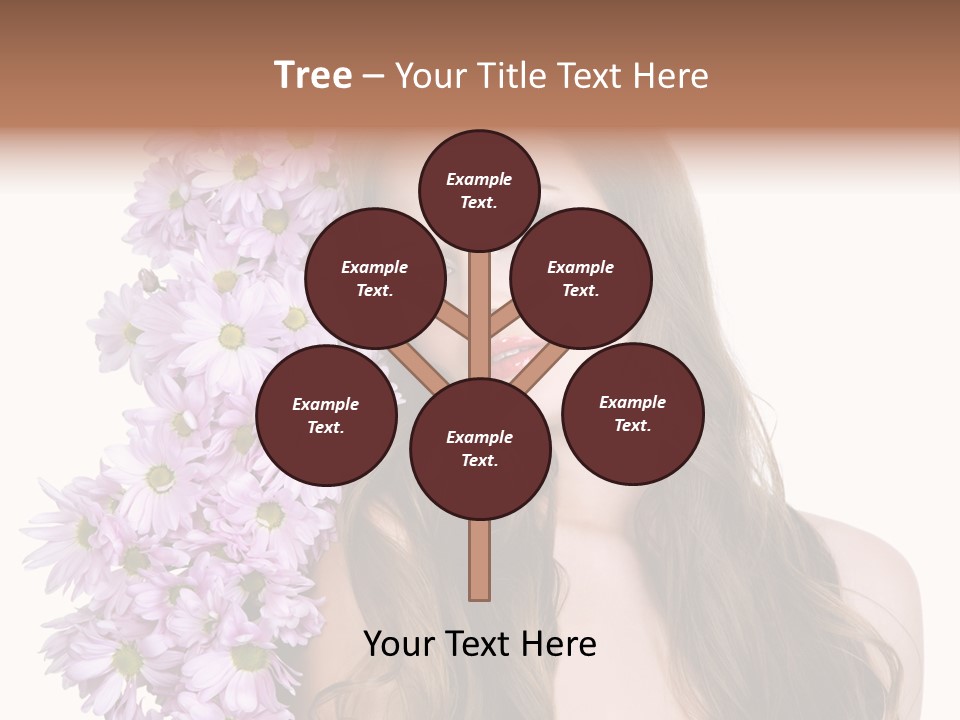 Beautiful Teenager White Background PowerPoint Template