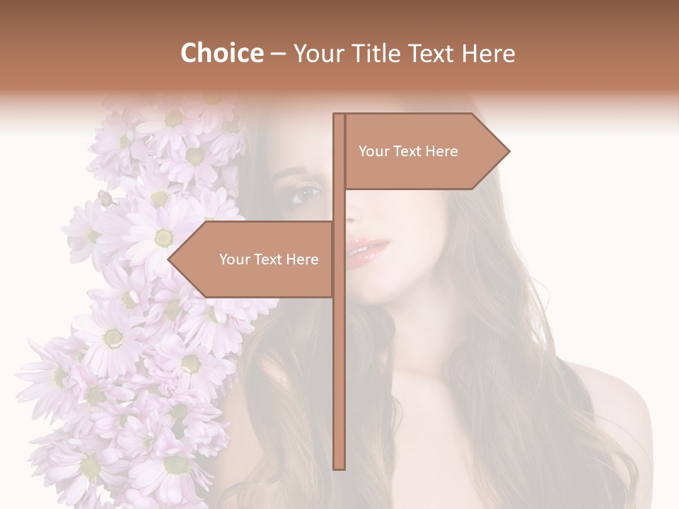 Beautiful Teenager White Background PowerPoint Template