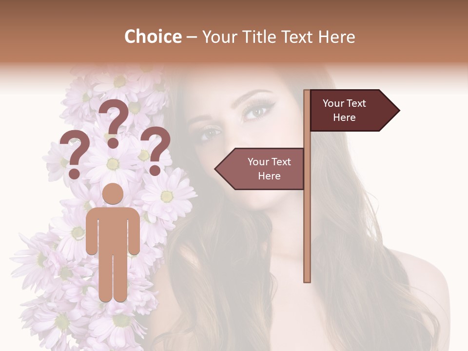 Beautiful Teenager White Background PowerPoint Template