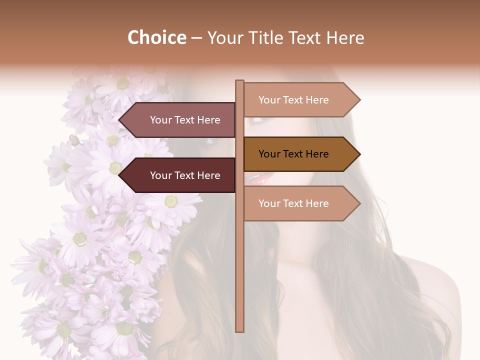 Beautiful Teenager White Background PowerPoint Template