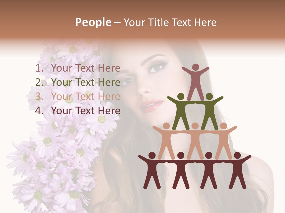 Beautiful Teenager White Background PowerPoint Template