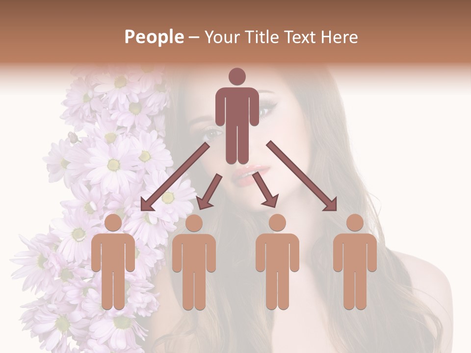 Beautiful Teenager White Background PowerPoint Template