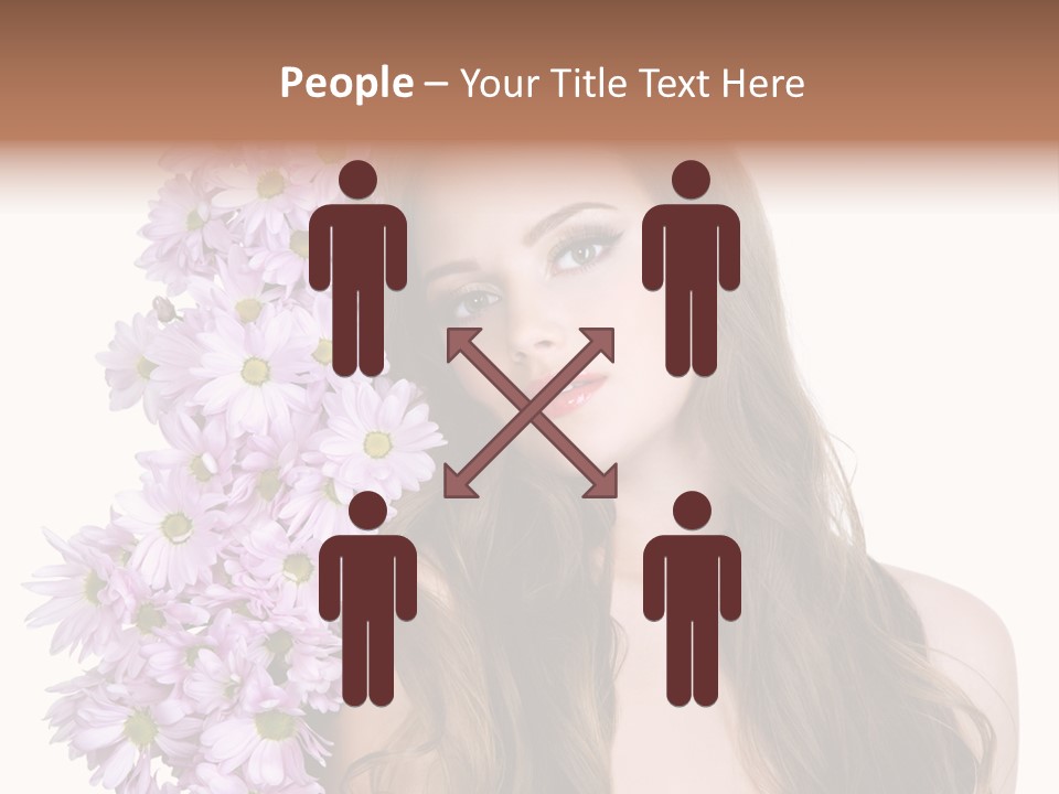 Beautiful Teenager White Background PowerPoint Template