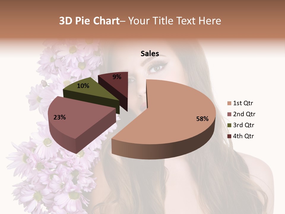 Beautiful Teenager White Background PowerPoint Template