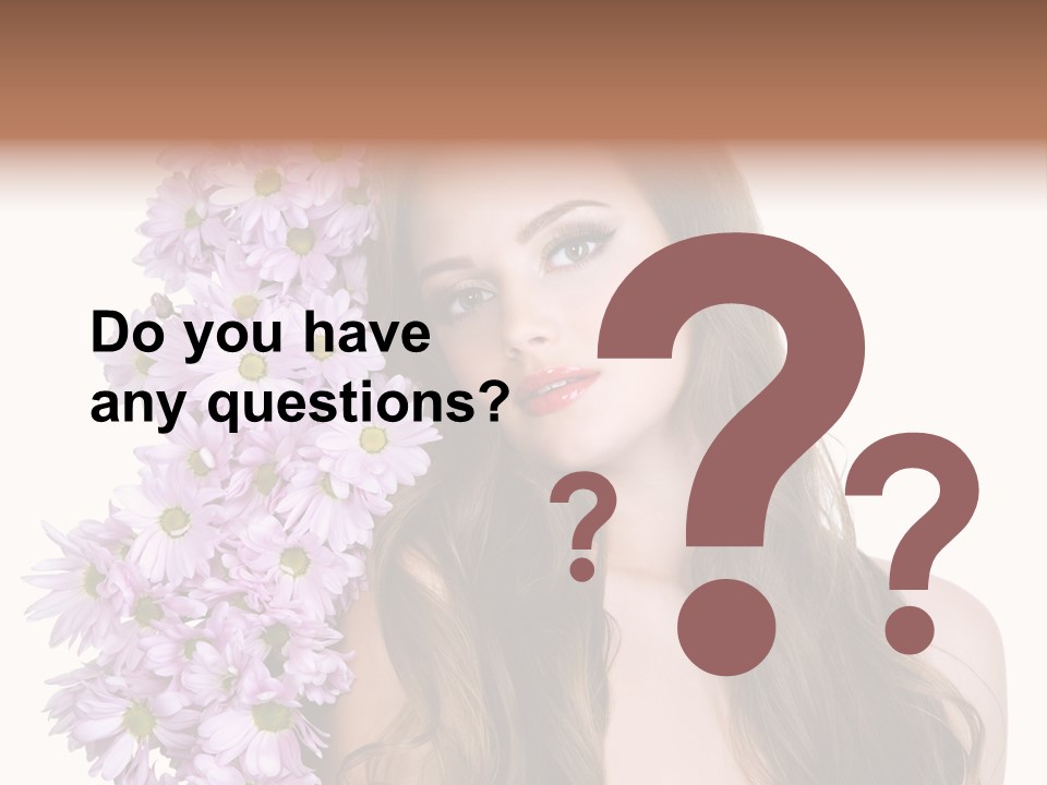 Beautiful Teenager White Background PowerPoint Template