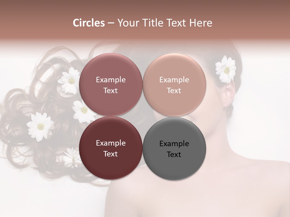 Gorgeous Brunette Chamomile PowerPoint Template