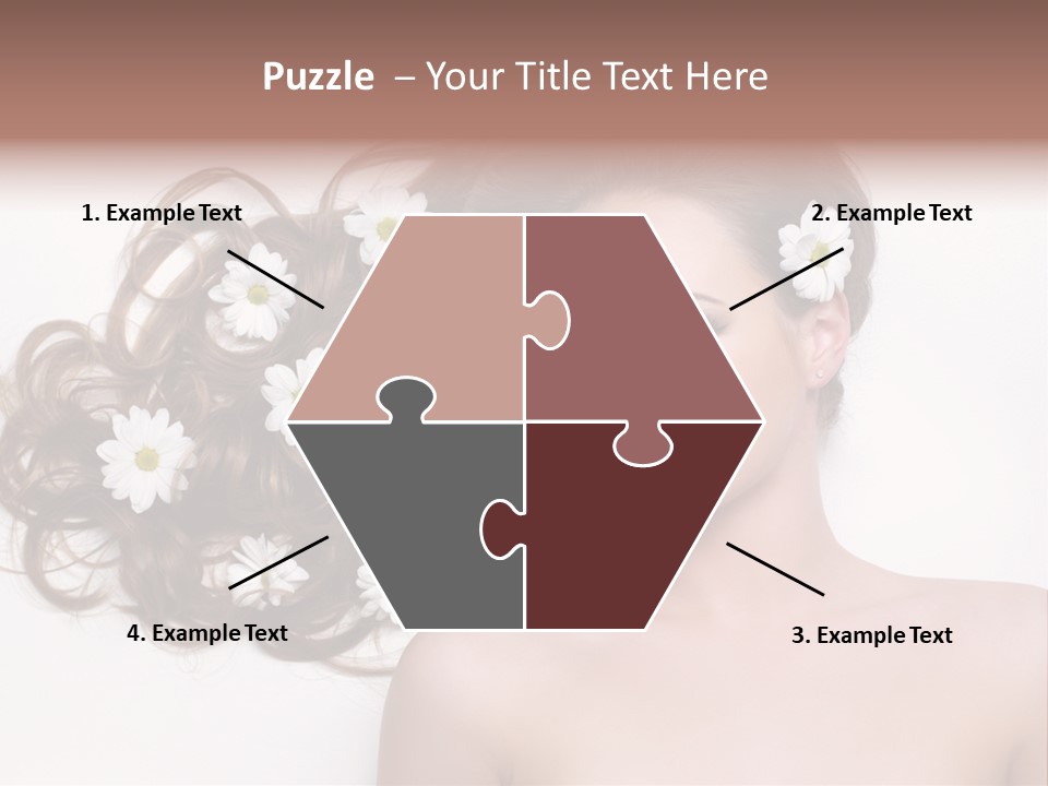 Gorgeous Brunette Chamomile PowerPoint Template