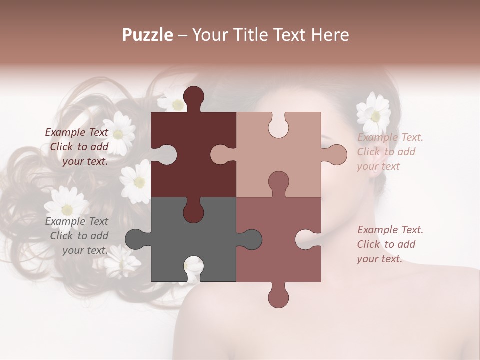 Gorgeous Brunette Chamomile PowerPoint Template