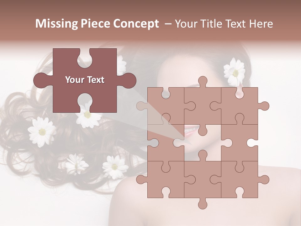 Gorgeous Brunette Chamomile PowerPoint Template