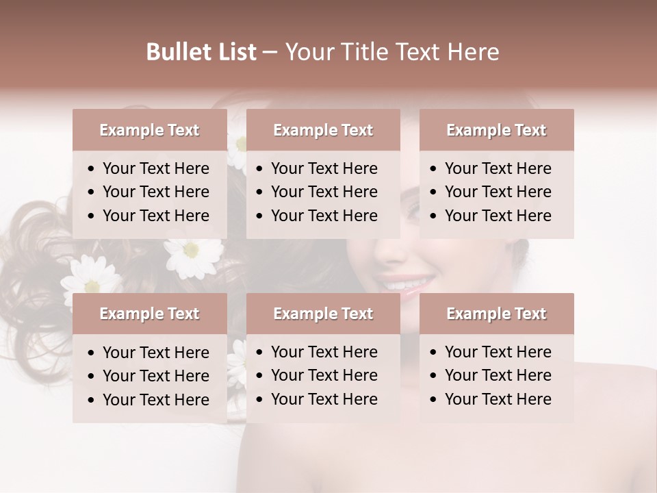 Gorgeous Brunette Chamomile PowerPoint Template