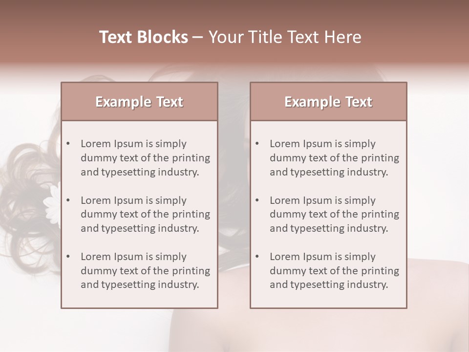 Gorgeous Brunette Chamomile PowerPoint Template