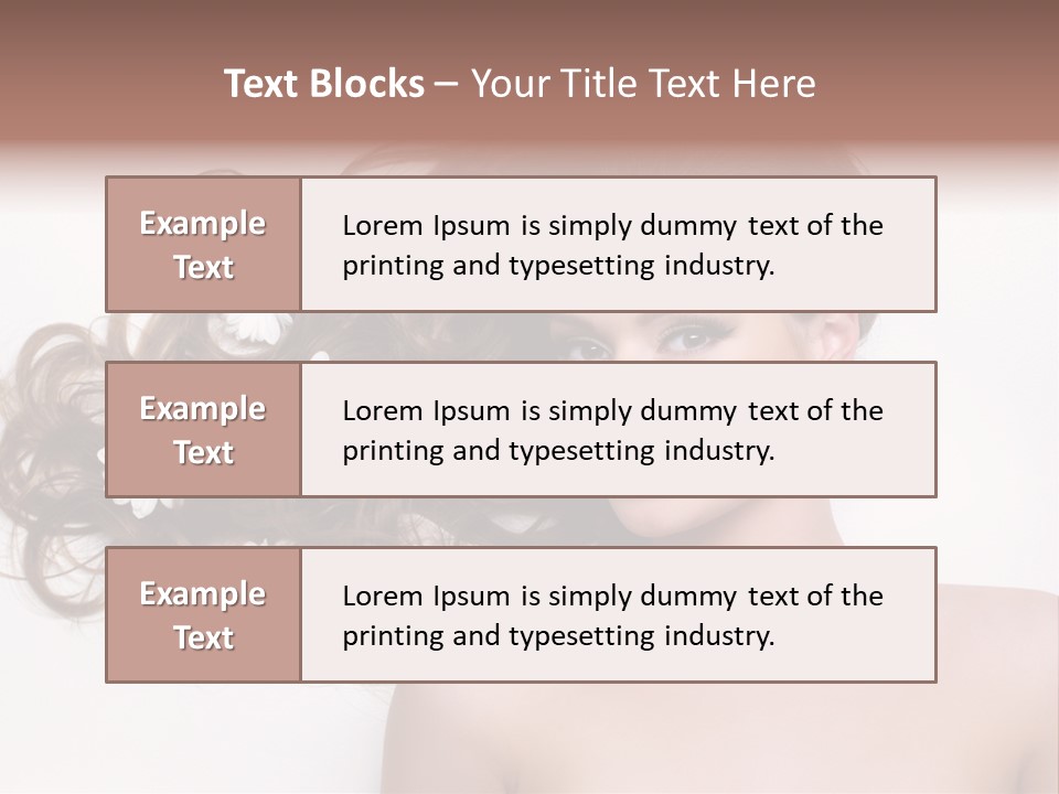 Gorgeous Brunette Chamomile PowerPoint Template