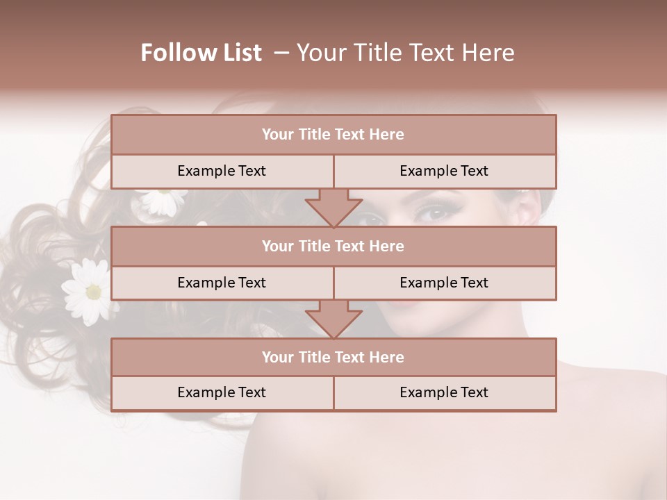 Gorgeous Brunette Chamomile PowerPoint Template