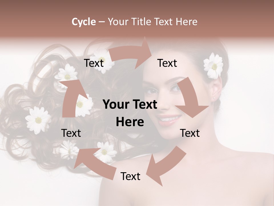 Gorgeous Brunette Chamomile PowerPoint Template