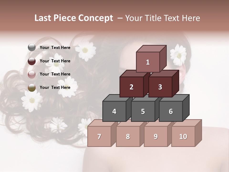 Gorgeous Brunette Chamomile PowerPoint Template