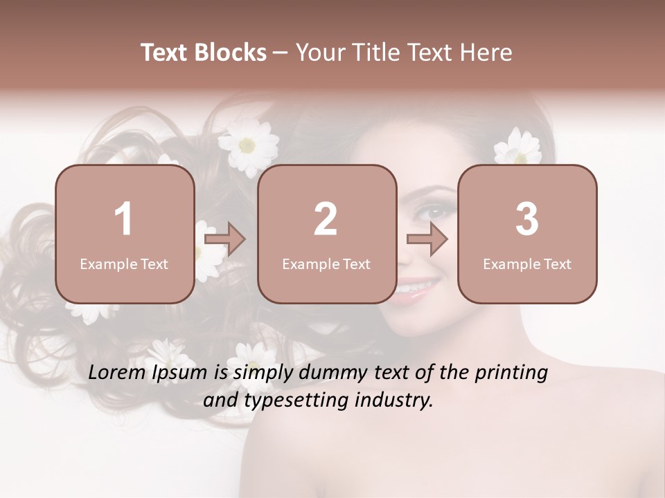 Gorgeous Brunette Chamomile PowerPoint Template