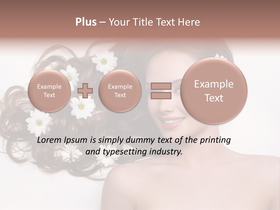 Gorgeous Brunette Chamomile PowerPoint Template