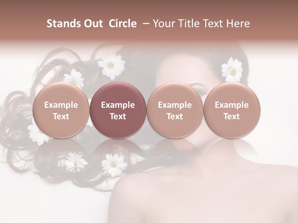 Gorgeous Brunette Chamomile PowerPoint Template