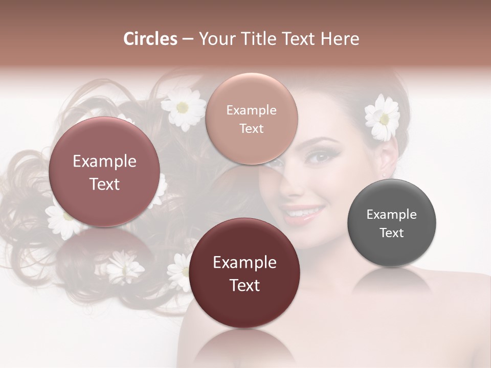 Gorgeous Brunette Chamomile PowerPoint Template