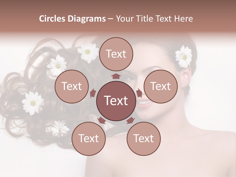 Gorgeous Brunette Chamomile PowerPoint Template