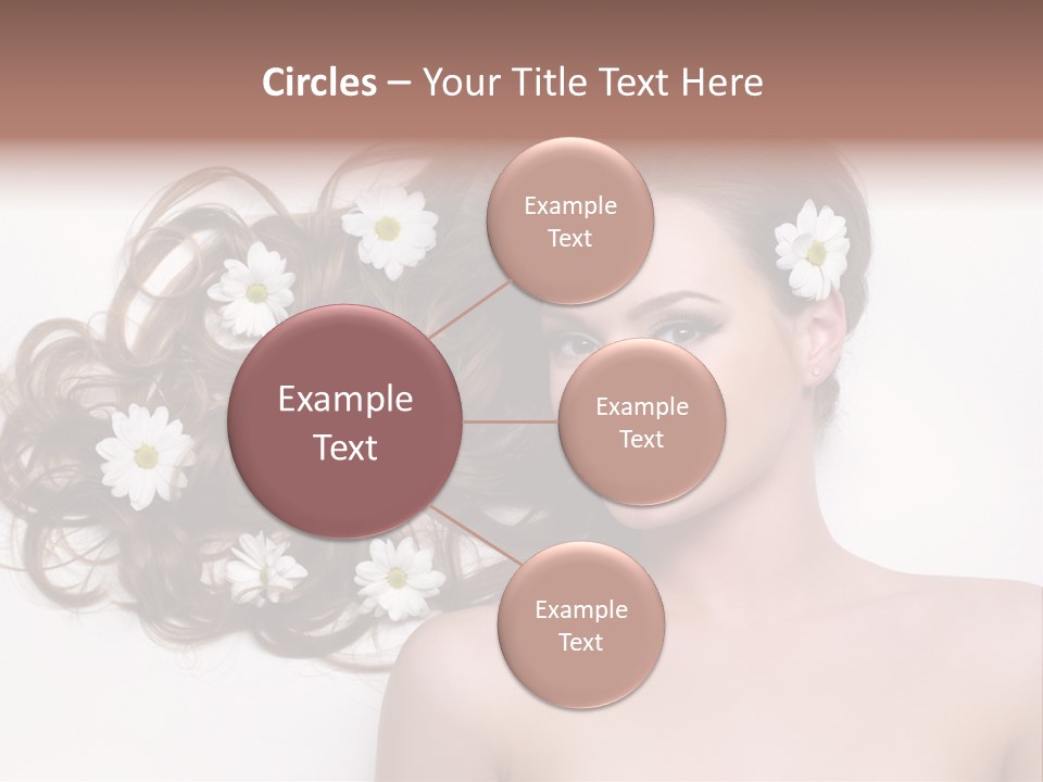 Gorgeous Brunette Chamomile PowerPoint Template