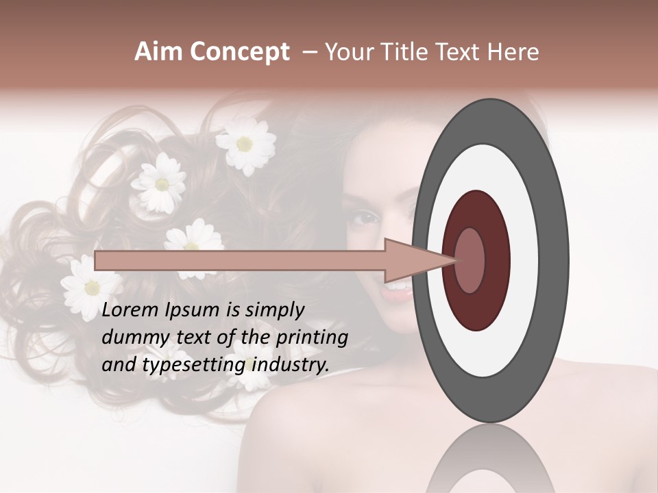Gorgeous Brunette Chamomile PowerPoint Template