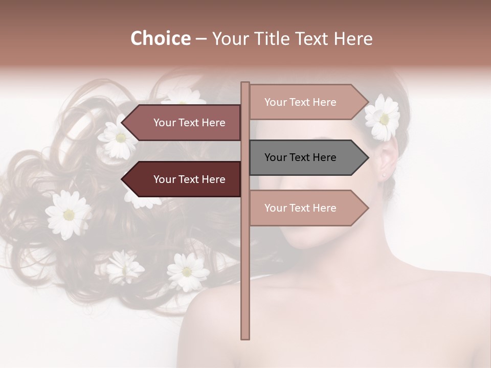 Gorgeous Brunette Chamomile PowerPoint Template