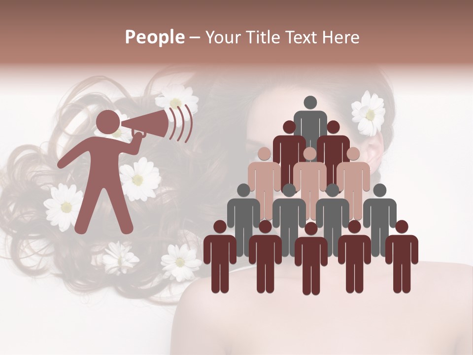 Gorgeous Brunette Chamomile PowerPoint Template