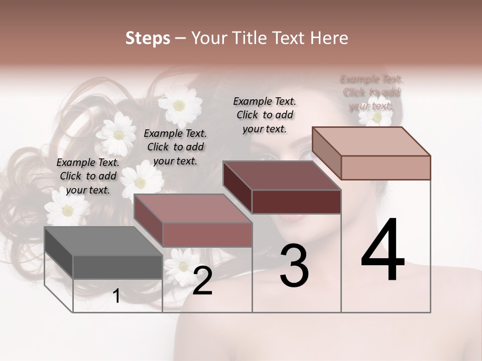 Gorgeous Brunette Chamomile PowerPoint Template