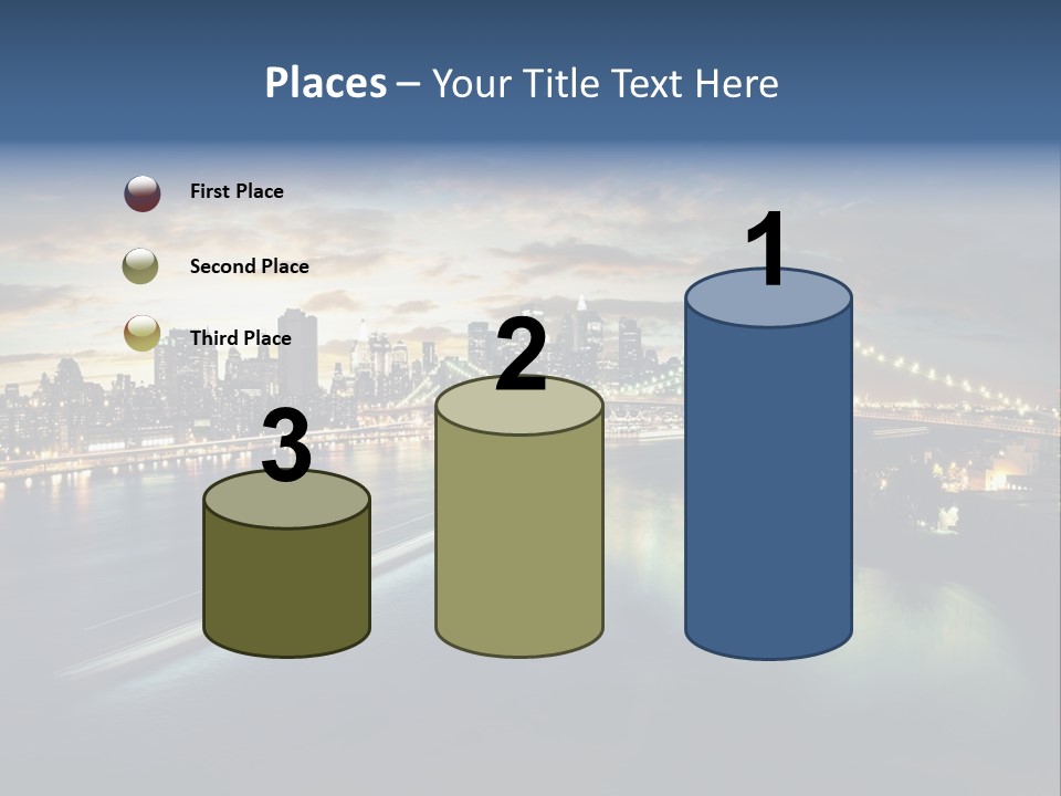 Brooklyn Cityscape Dusk PowerPoint Template