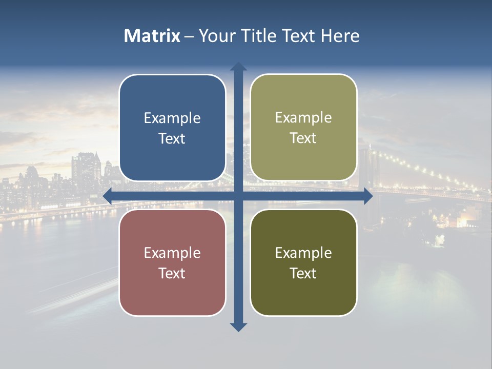 Brooklyn Cityscape Dusk PowerPoint Template