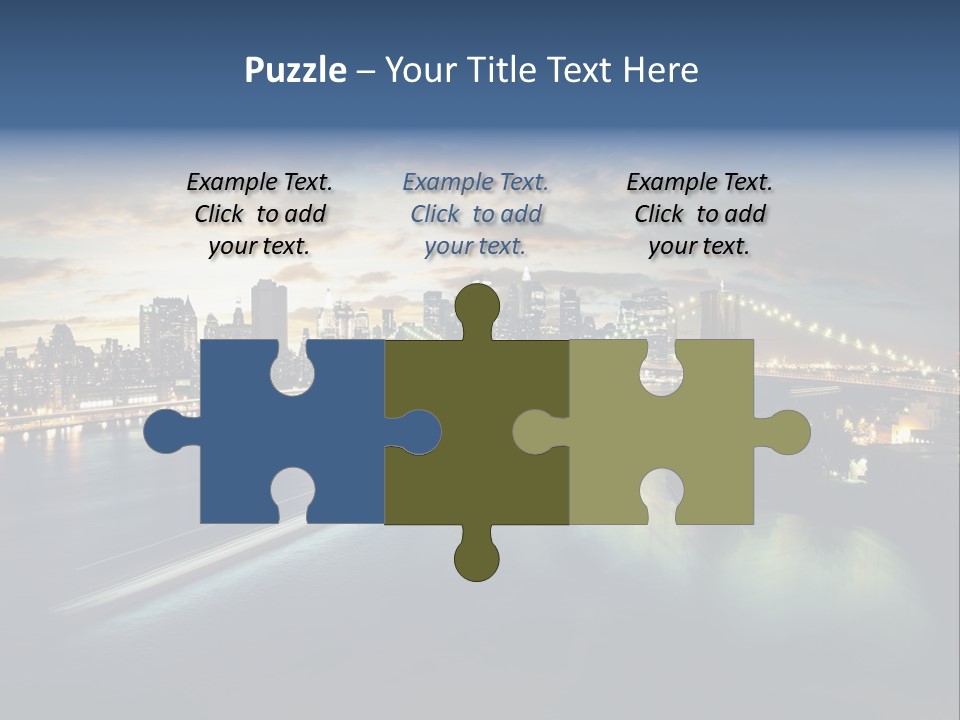 Brooklyn Cityscape Dusk PowerPoint Template