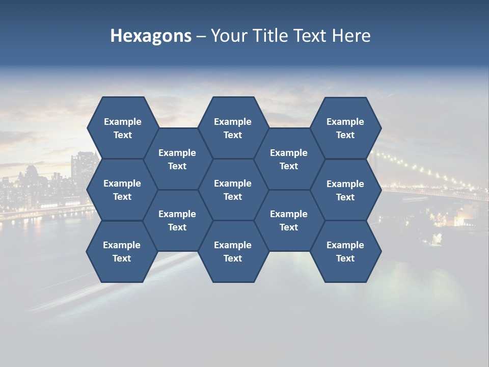 Brooklyn Cityscape Dusk PowerPoint Template