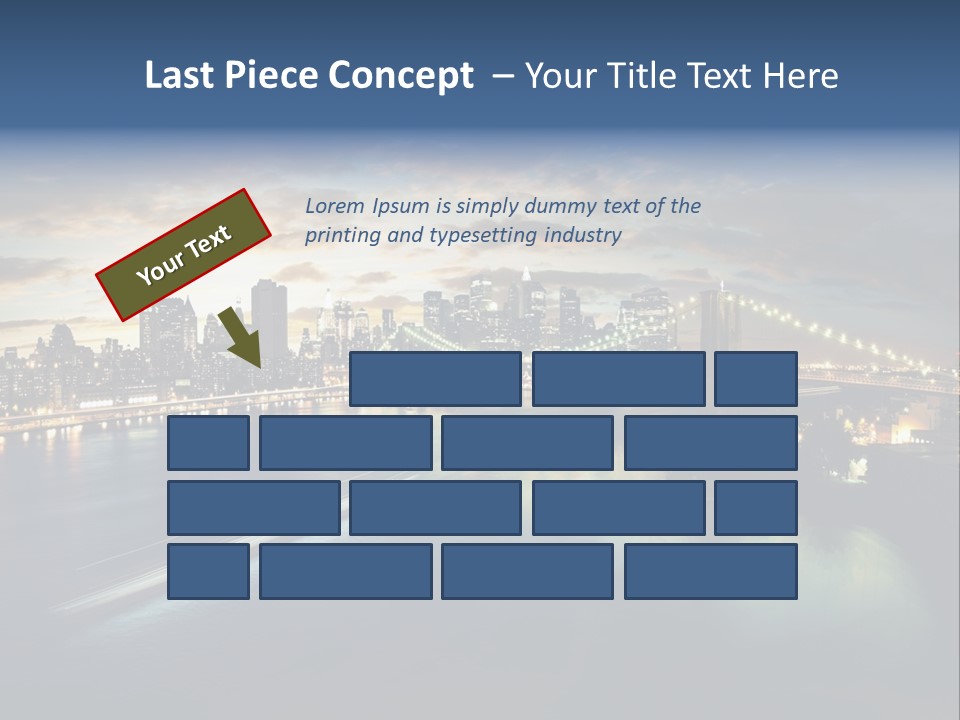 Brooklyn Cityscape Dusk PowerPoint Template