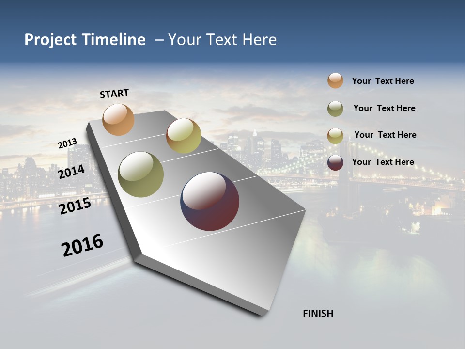 Brooklyn Cityscape Dusk PowerPoint Template