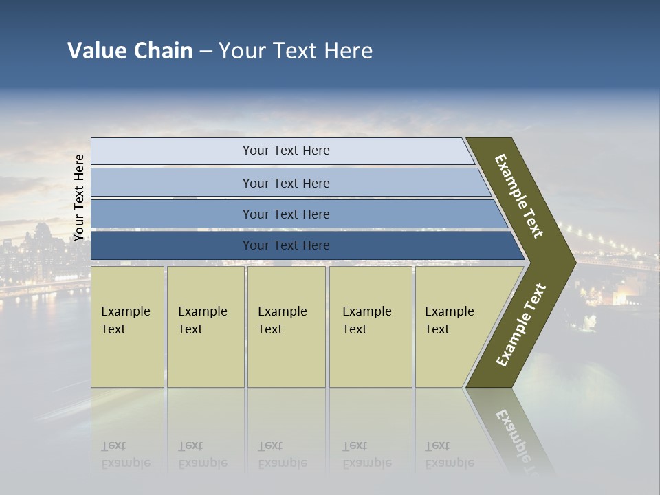 Brooklyn Cityscape Dusk PowerPoint Template