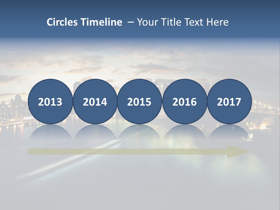 Brooklyn Cityscape Dusk PowerPoint Template