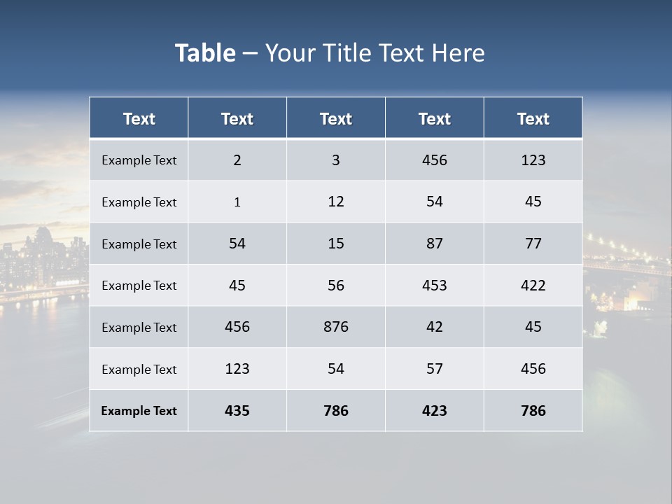 Brooklyn Cityscape Dusk PowerPoint Template