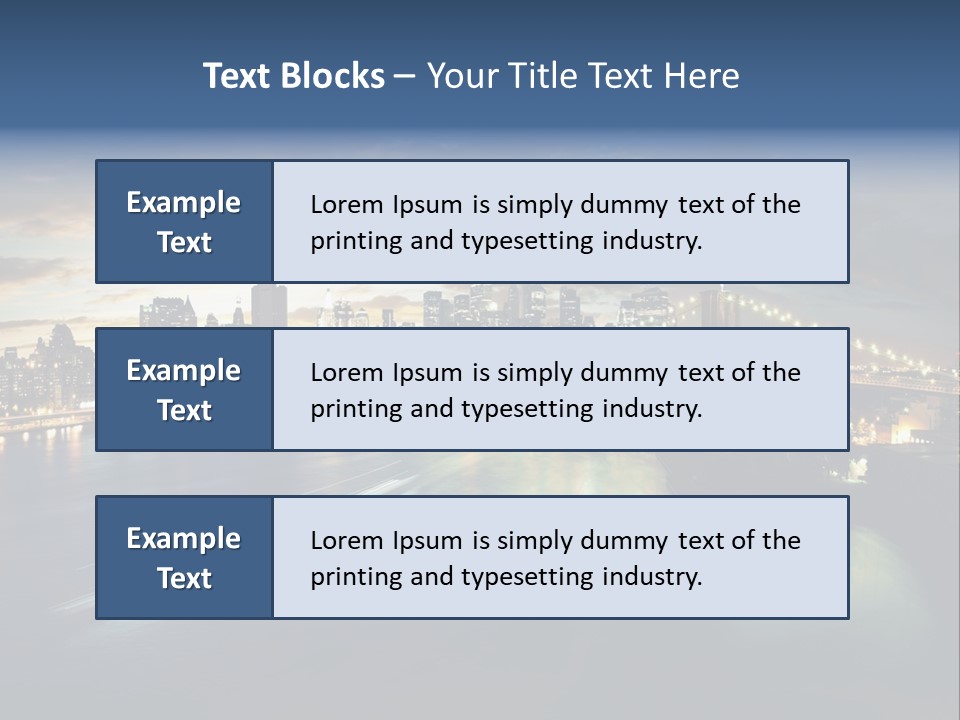 Brooklyn Cityscape Dusk PowerPoint Template