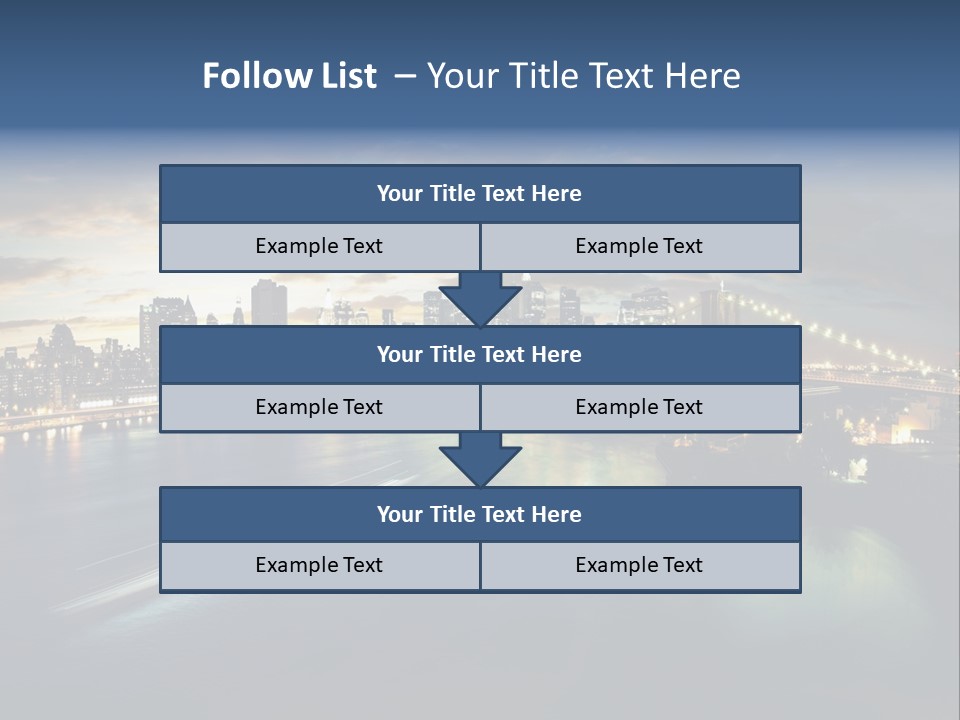 Brooklyn Cityscape Dusk PowerPoint Template