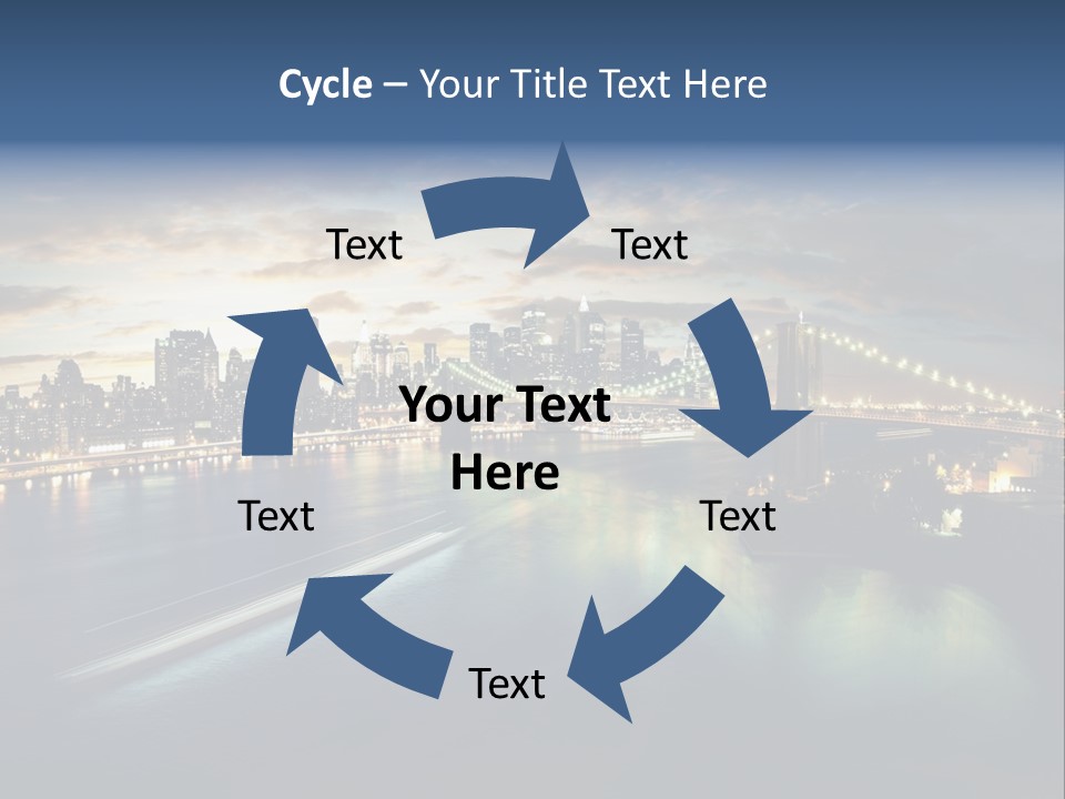 Brooklyn Cityscape Dusk PowerPoint Template